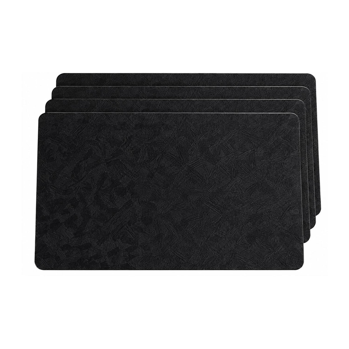 Home Collection Pack of 4 Waterproof Vinyl Leather Placemats Wipeable Dining Table Mats