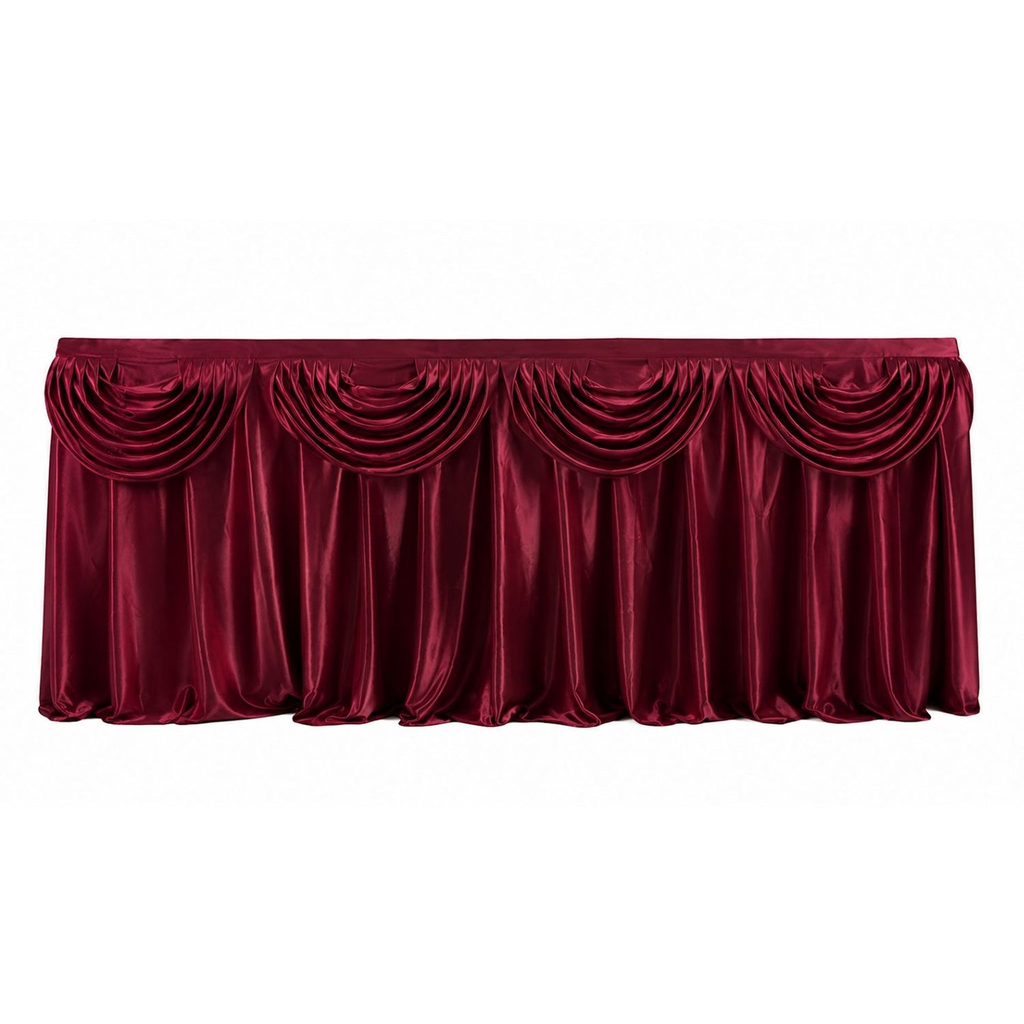 Home Collection Satin Classic Drape Table Skirt 29 Inch