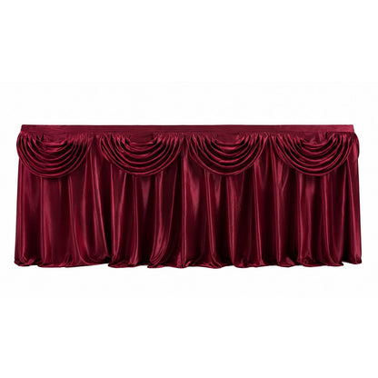 Home Collection Satin Classic Drape Table Skirt 29 Inch