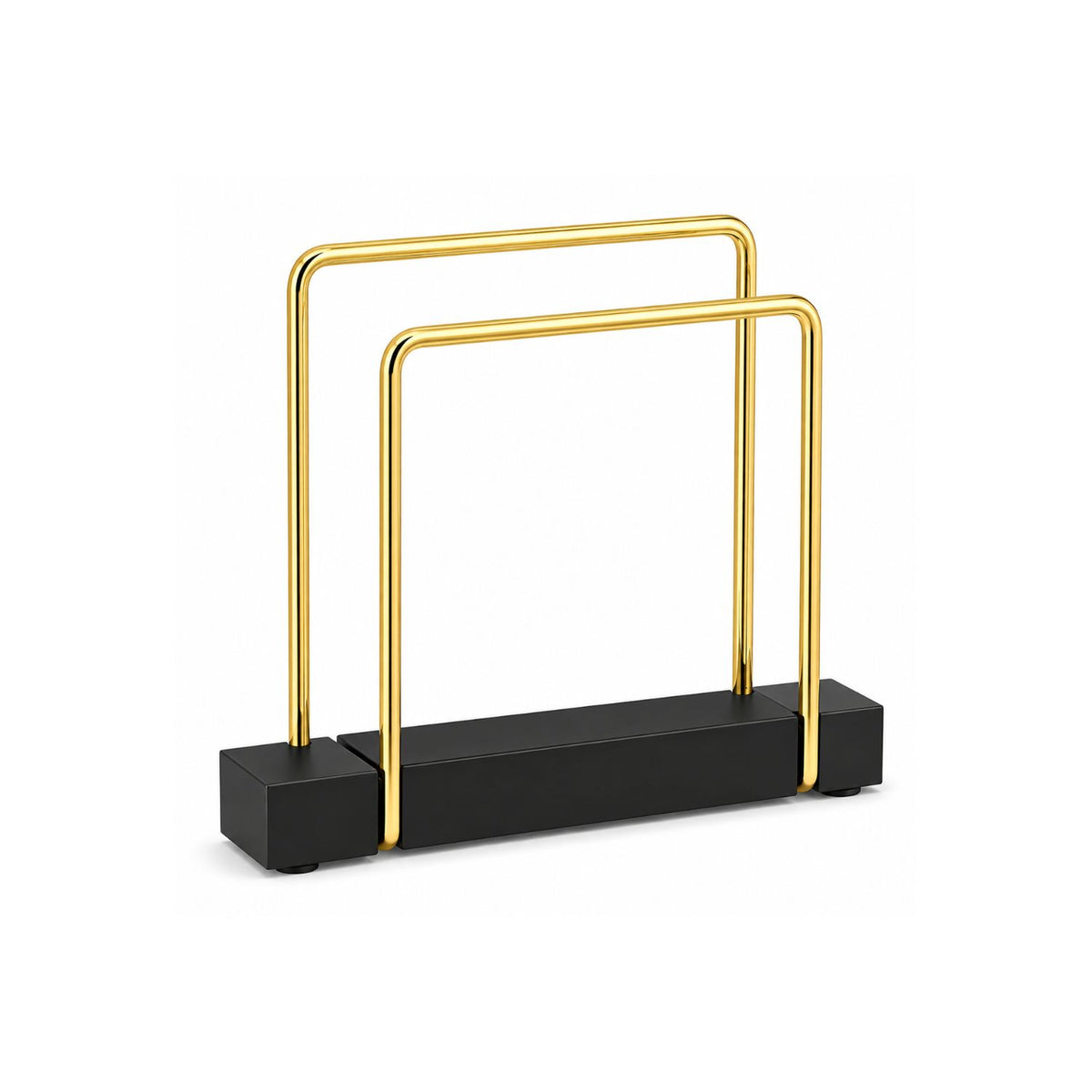 Home Collection Iron and Rustic Wood Standing Napkin Holder for Table and Countertop