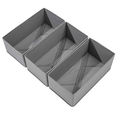 Home Collection Collapsible Sock Drawer Organizer Fabric Storage Bins