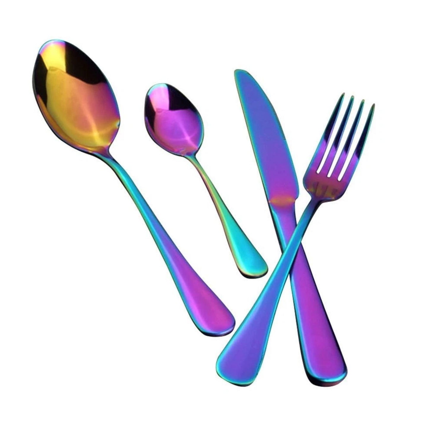 Home Collection Pack of 4 Stainless Steel Flatware Dinnerware Set