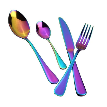 Home Collection Pack of 4 Stainless Steel Flatware Dinnerware Set