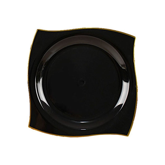 Home Collection Pack of 10 Square Plastic Salad Plates 10"