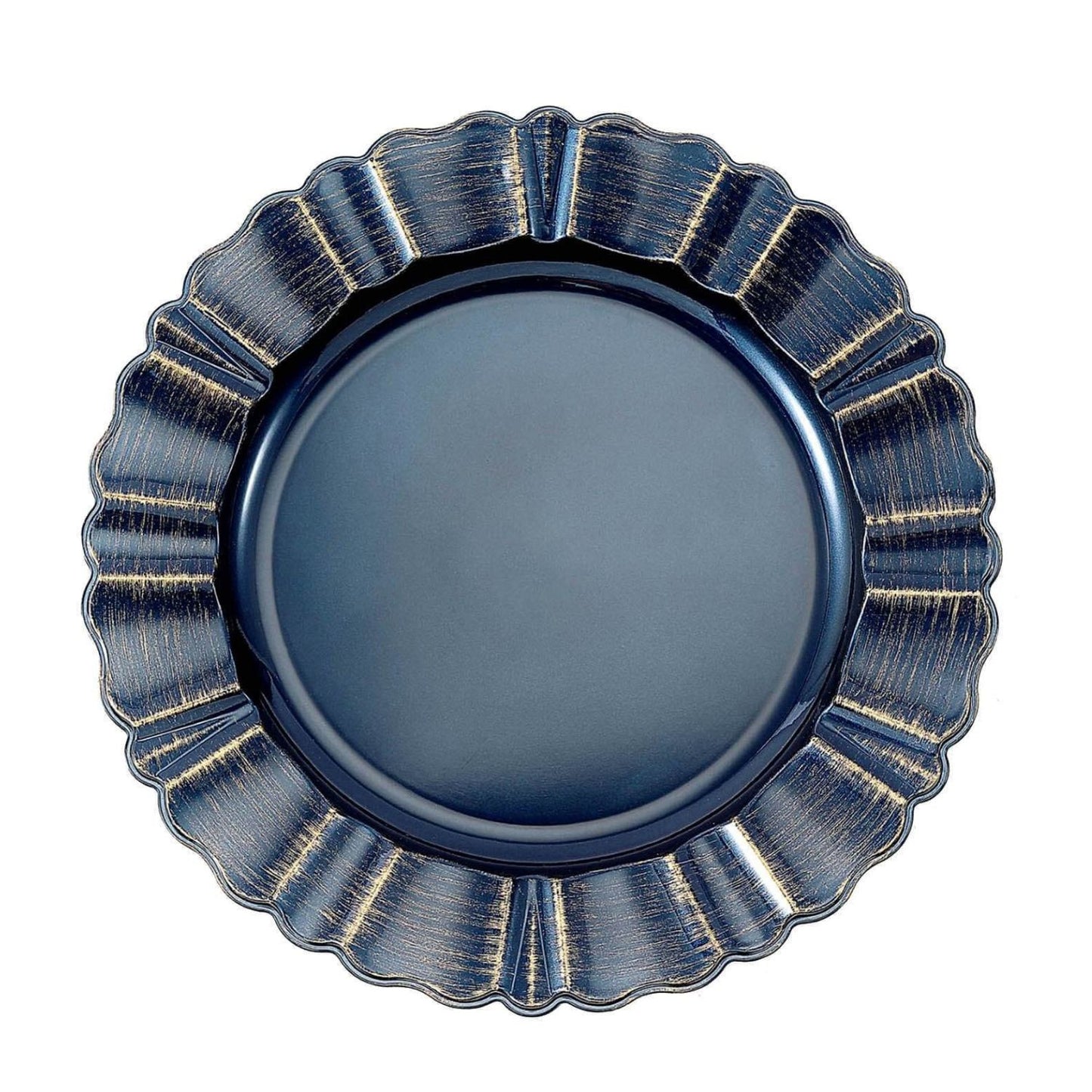 Home Collection 6-Pack Round Scalloped Trim Charger Plates 13"