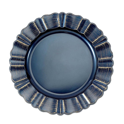 Home Collection 6-Pack Round Scalloped Trim Charger Plates 13"