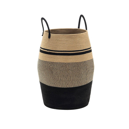 Home Collection 105L Large Woven Rope Laundry Hamper and Blanket Storage Basket