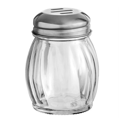 Home Collection 6 oz Glass Cheese and Pepper Shakers