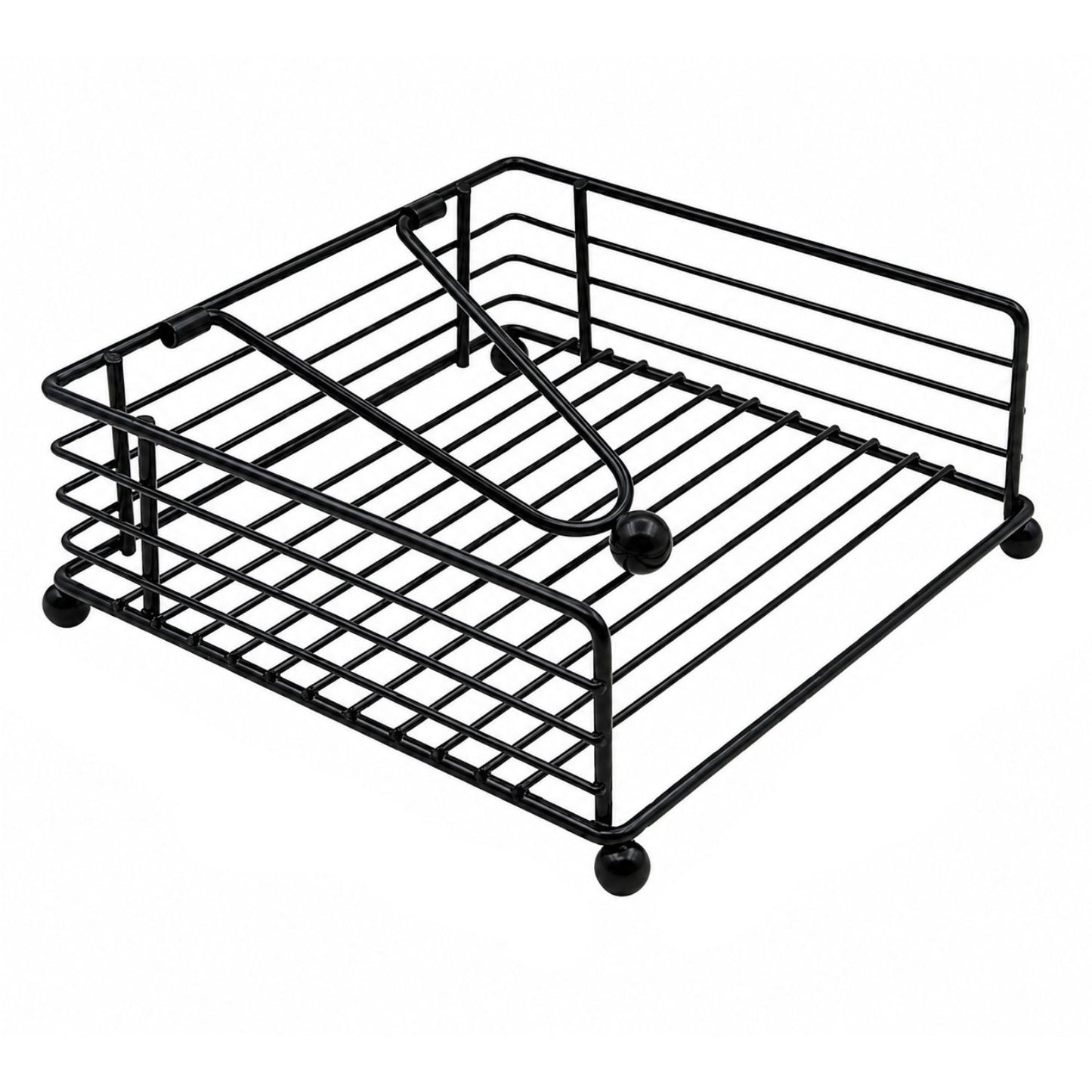 Home Collection Rustic Iron Napkin Holder for Table with Weighted Arm