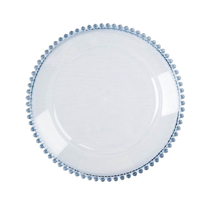 Home Collection 24-Pack Round Beaded Rim Charger Plates 12"