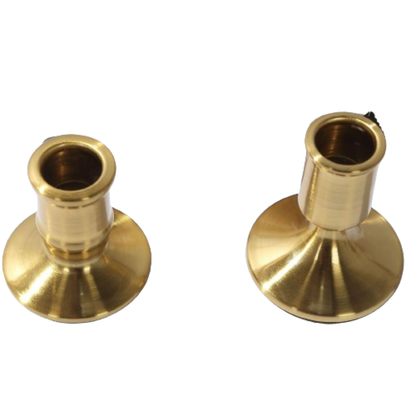 Home Collection Gold Vintage Metal Taper Candle Holders Set of 4