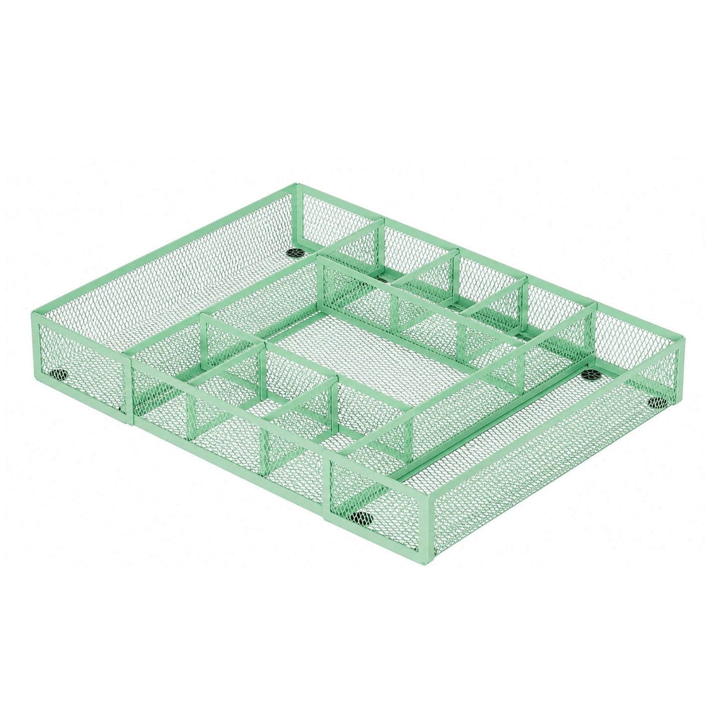 Home Collection Expandable Mesh Desk Drawer Organizer Tray with 10 Adjustable Compartments