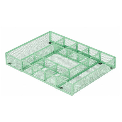 Home Collection Expandable Mesh Desk Drawer Organizer Tray with 10 Adjustable Compartments