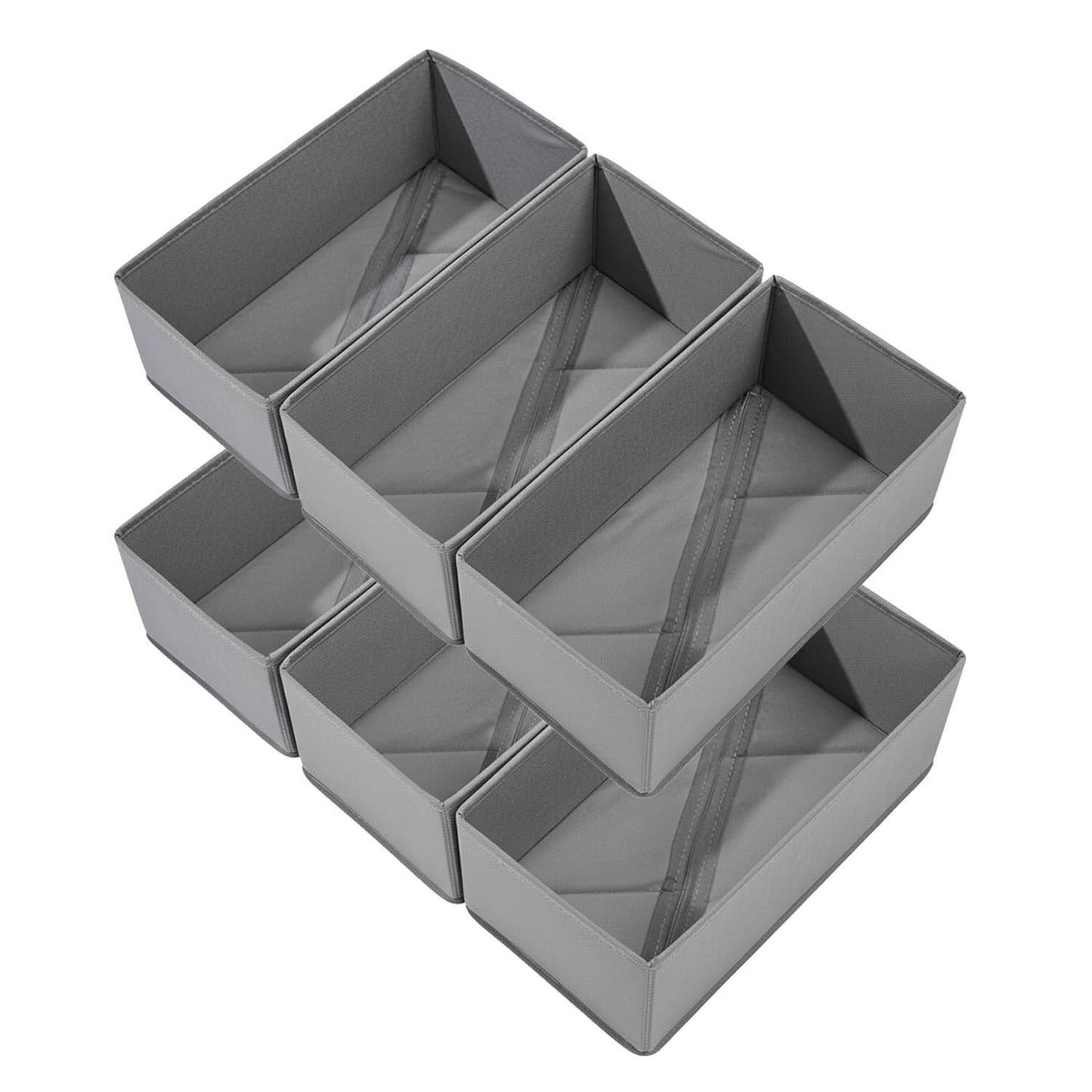 Home Collection Collapsible Sock Drawer Organizer Fabric Storage Bins