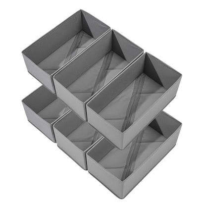 Home Collection Collapsible Sock Drawer Organizer Fabric Storage Bins