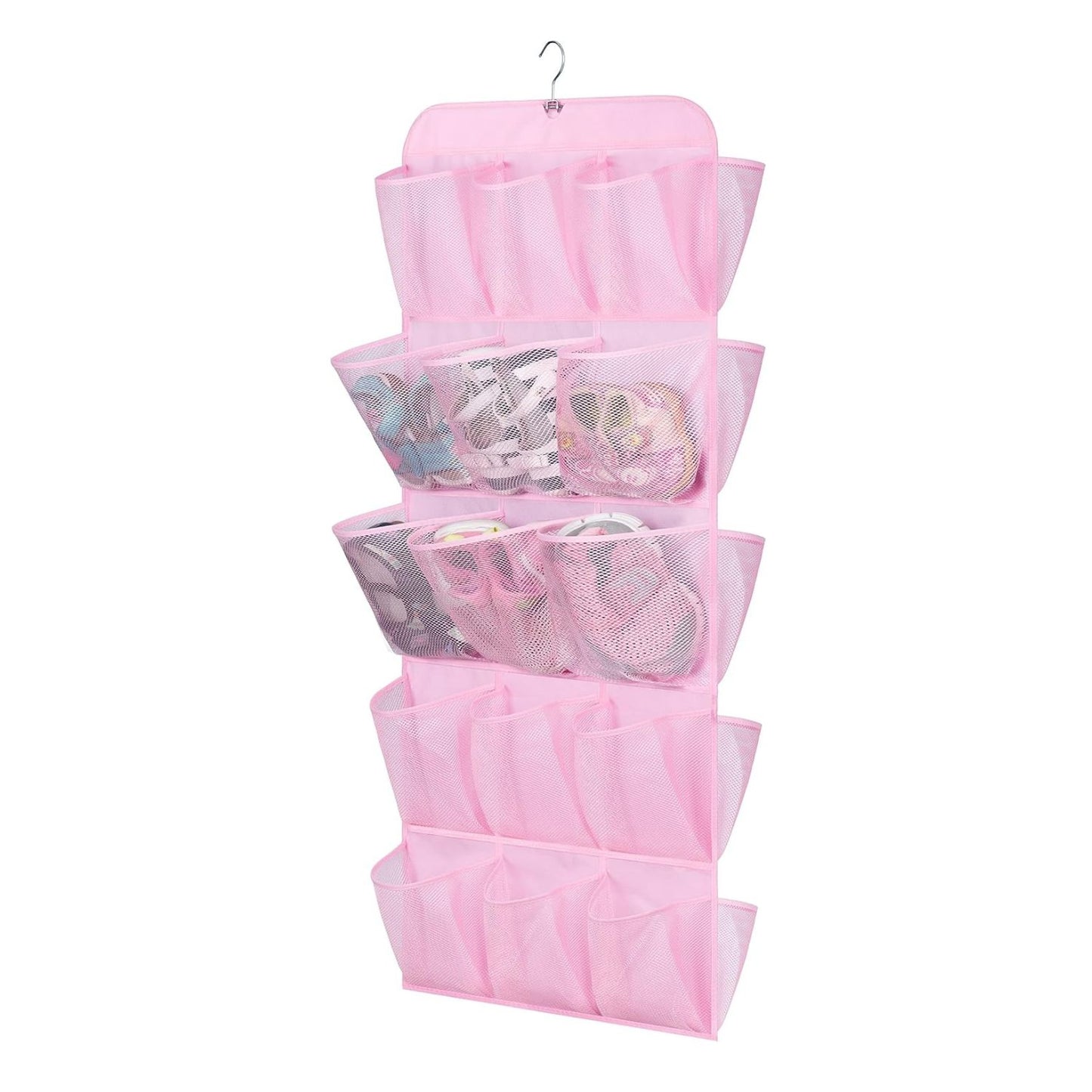Home Collection 30 Pocket Dual-Sided Hanging Shoe Organizer with Rotating Hanger for Closet