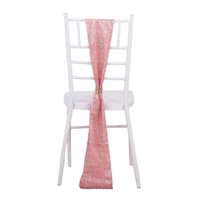 Home Collection 5Pcs Polyester Chair Sashes with Metallic Fringe