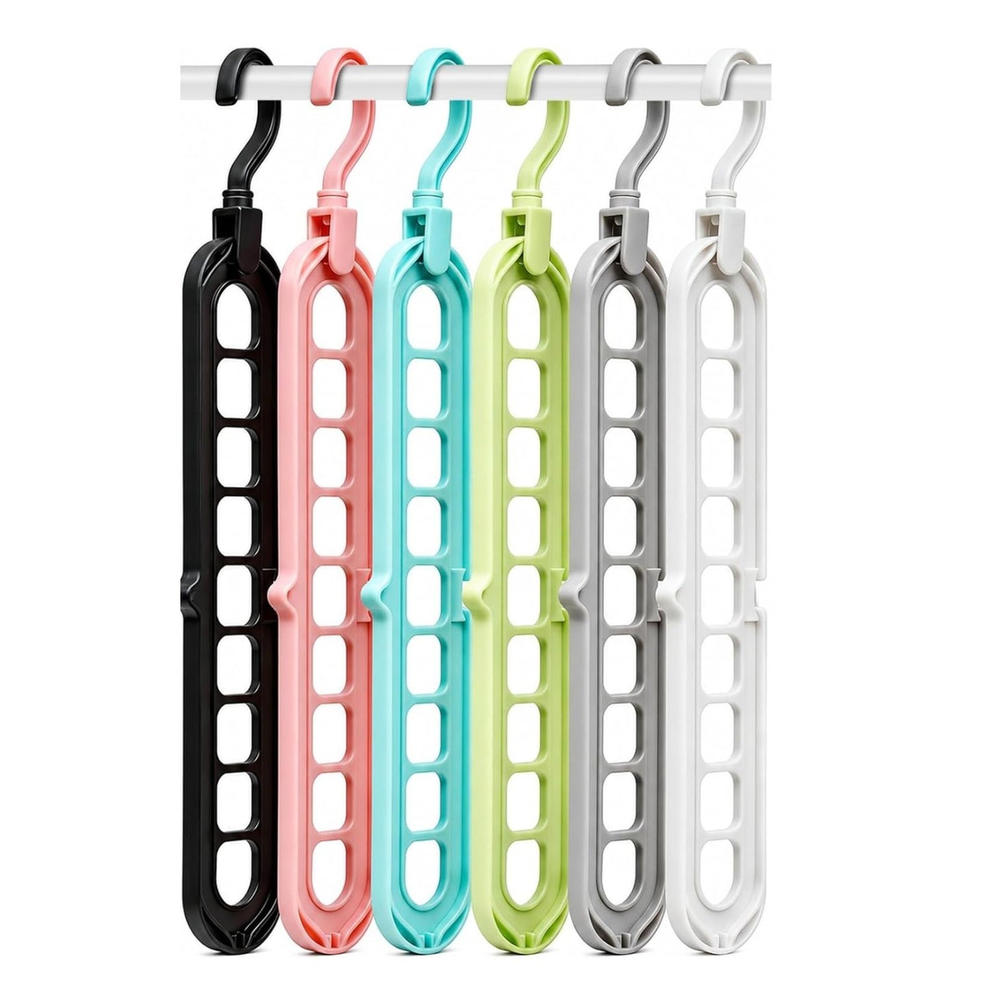 Home Collection Magic Space Saving Hangers with 9 Holes Closet Organizer