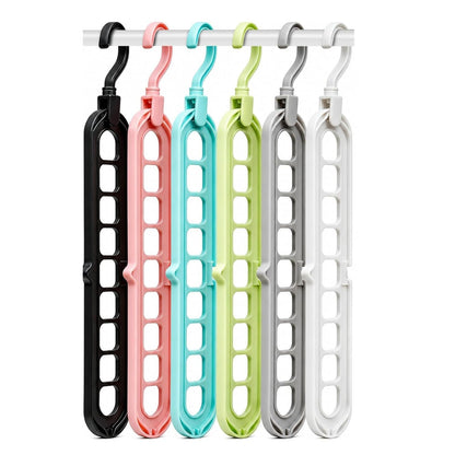 Home Collection Magic Space Saving Hangers with 9 Holes Closet Organizer