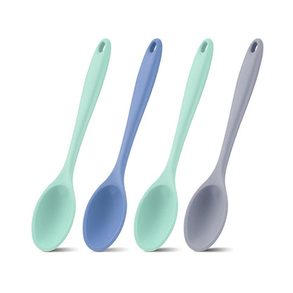 Home Collection Pack of 4 Silicone Cooking Spoons 10.6-Inch