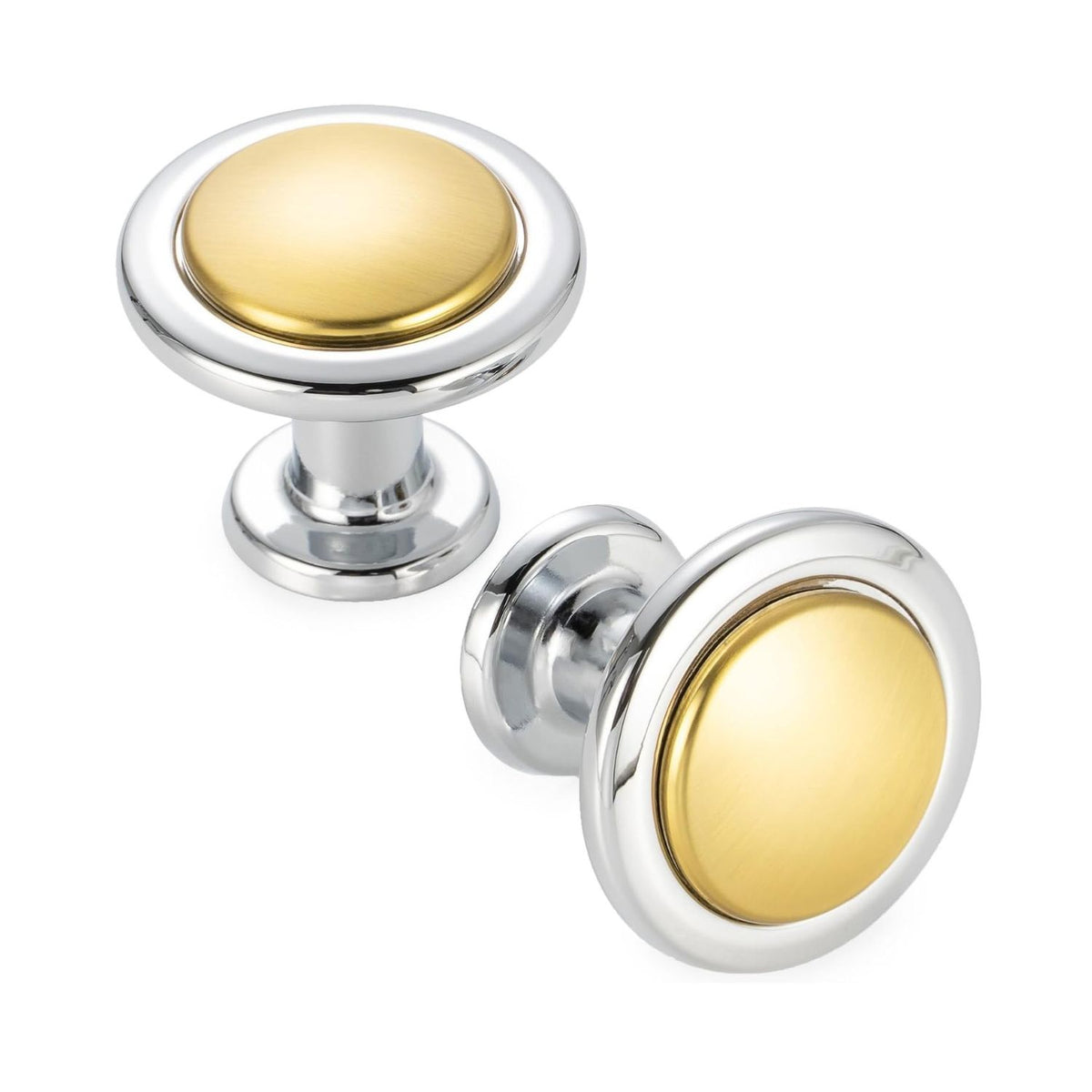 Home Collection Pack of 10 Round Cabinet Knobs Single-Hole Drawer Pulls for Kitchen
