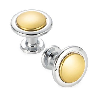Home Collection Pack of 10 Round Cabinet Knobs Single-Hole Drawer Pulls for Kitchen