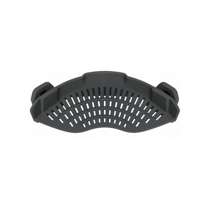 Home Collection Clip-On Silicone Pasta Strainer 8.86x3.55 inch Space-Saving Kitchen Colander