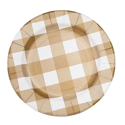 Home Collection Pack of 10 Round Disposable Paper Charger Plates 13 Inch
