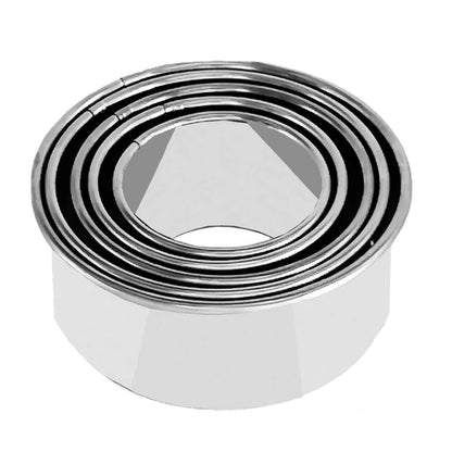 Home Collection Stainless Steel Cookie Cutters Biscuit Pastry Dumpling and Scone Cutter Set