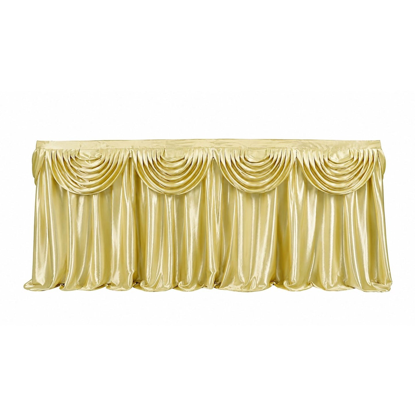 Home Collection Satin Classic Drape Table Skirt 29 Inch