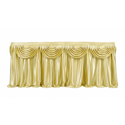 Home Collection Satin Classic Drape Table Skirt 29 Inch