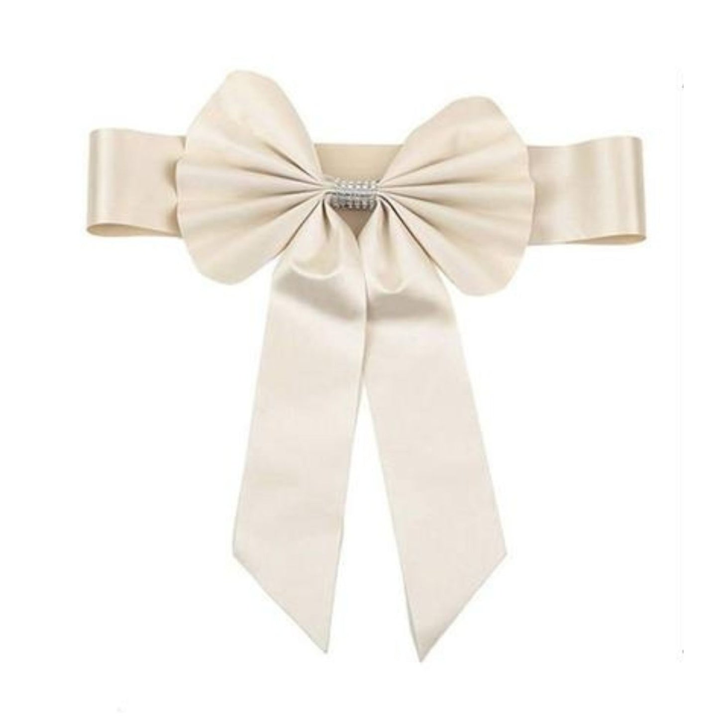 Home Collection 5Pcs Reversible Satin Faux Leather Bow Tie Chair Sashes with Buckles