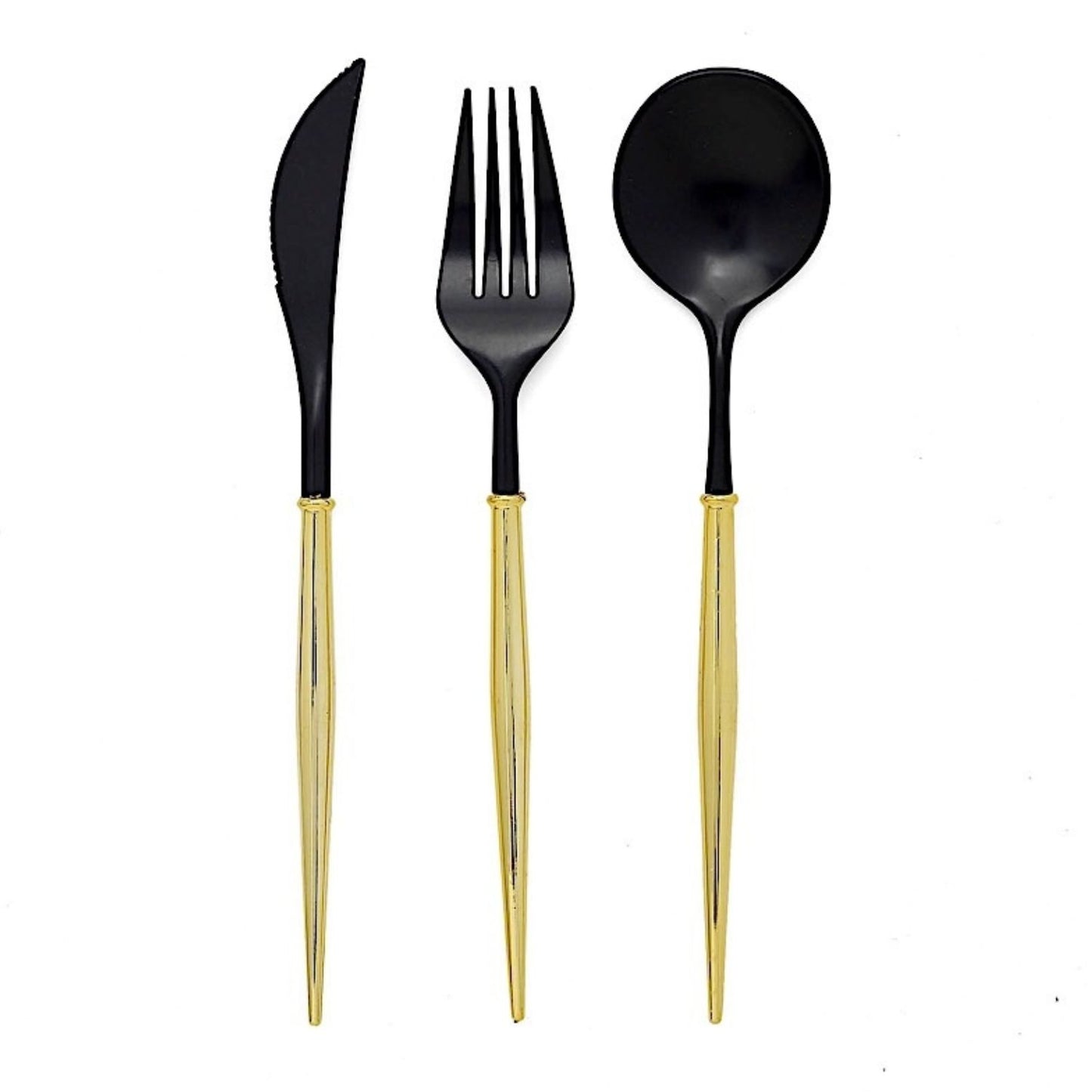 Home Collection Pack of 24 Plastic Cutlery Set Disposable Spoon Fork Knife