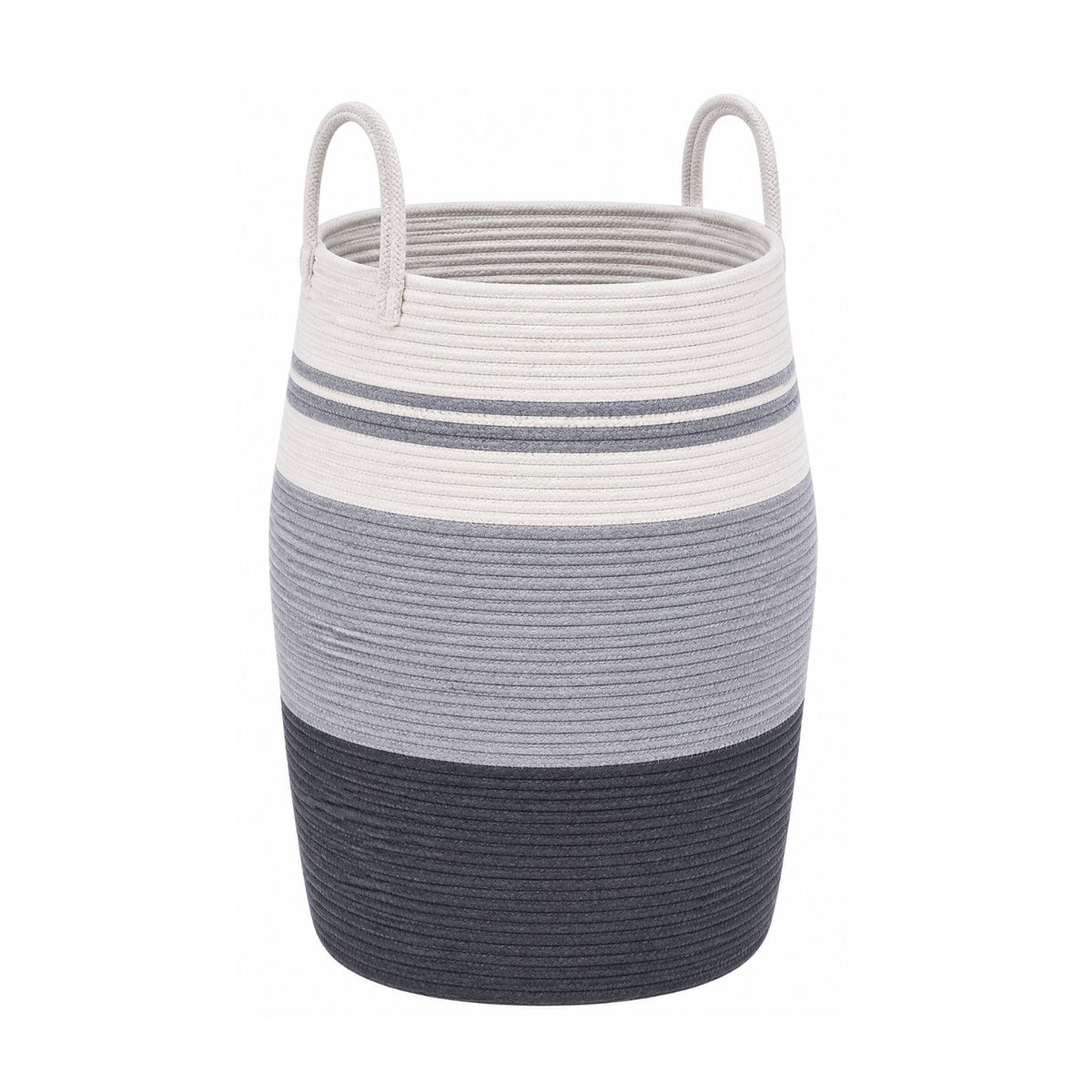 Home Collection 105L Large Woven Rope Laundry Hamper and Blanket Storage Basket