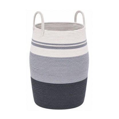 Home Collection 105L Large Woven Rope Laundry Hamper and Blanket Storage Basket