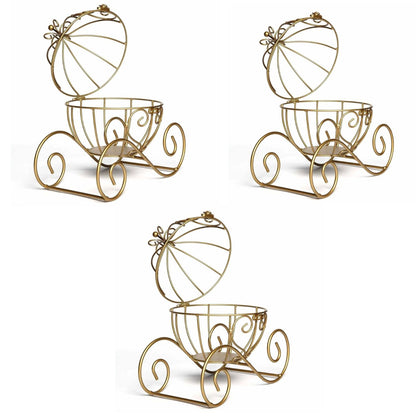 Home Collection Cinderella Gold Coach Plant Stand Centerpiece