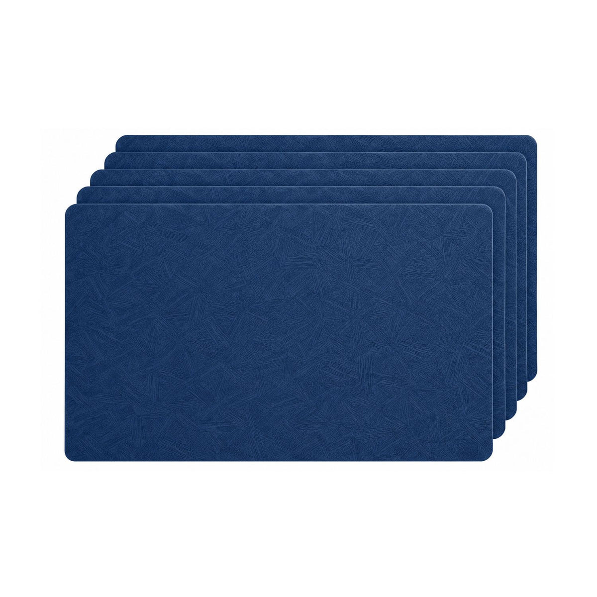 Home Collection Pack of 4 Waterproof Vinyl Leather Placemats Wipeable Dining Table Mats