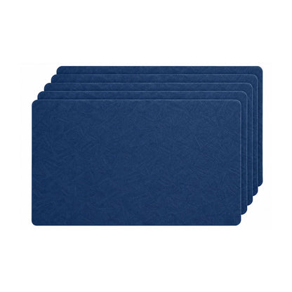 Home Collection Pack of 4 Waterproof Vinyl Leather Placemats Wipeable Dining Table Mats