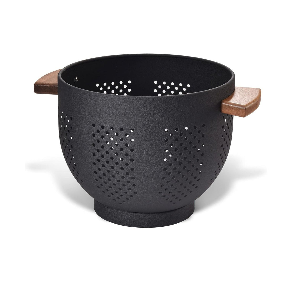 Home Collection 5.5 Qt Metal Colander with Wood Handles 11.26 Inch Large Kitchen Strainer