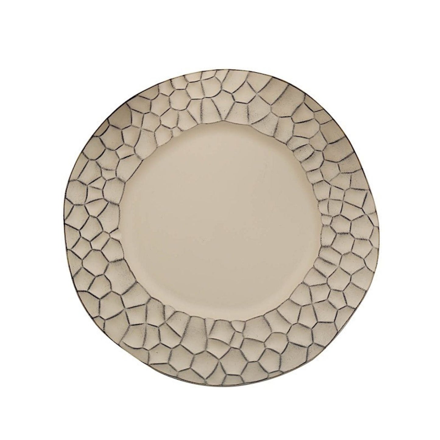 Home Collection 6-Pack Irregular Round Plastic Charger Plates 13"