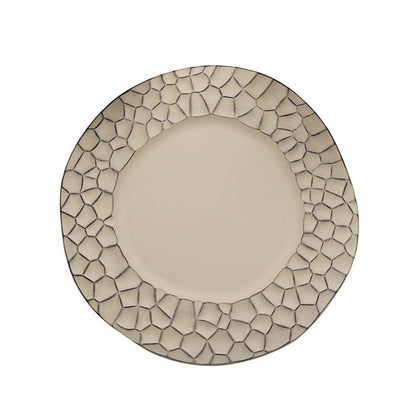 Home Collection 6-Pack Irregular Round Plastic Charger Plates 13"