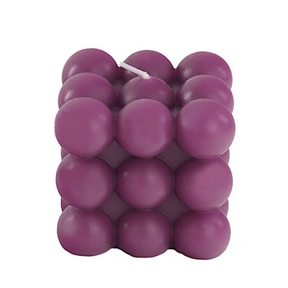 Home Collection Pack of 2 Bubble Cube Unscented Paraffin Wax Candles