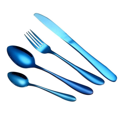 Home Collection Pack of 4 Stainless Steel Flatware Dinnerware Set
