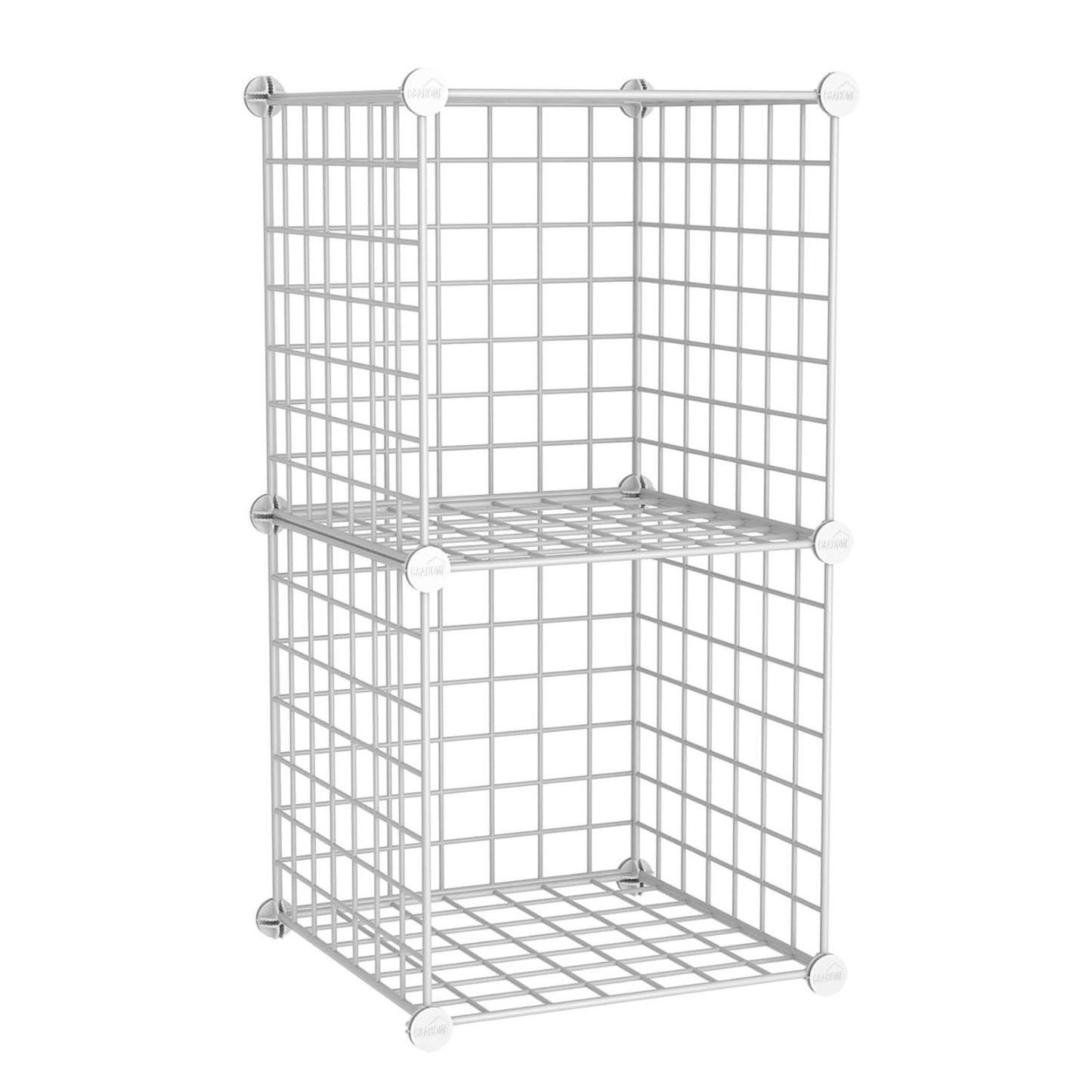 Home Collection 2-Cube Wire Storage Organizer Shelf