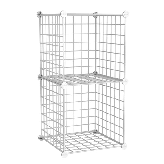 Home Collection 2-Cube Wire Storage Organizer Shelf