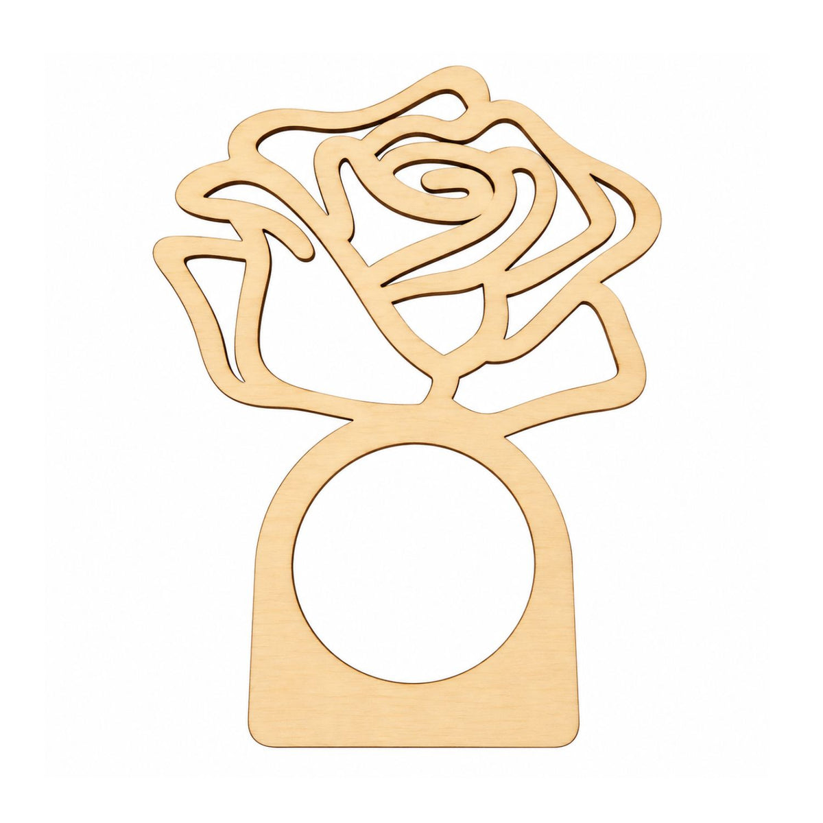 Home Collection 10 Natural Wood Napkin Rings