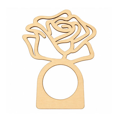 Home Collection 10 Natural Wood Napkin Rings