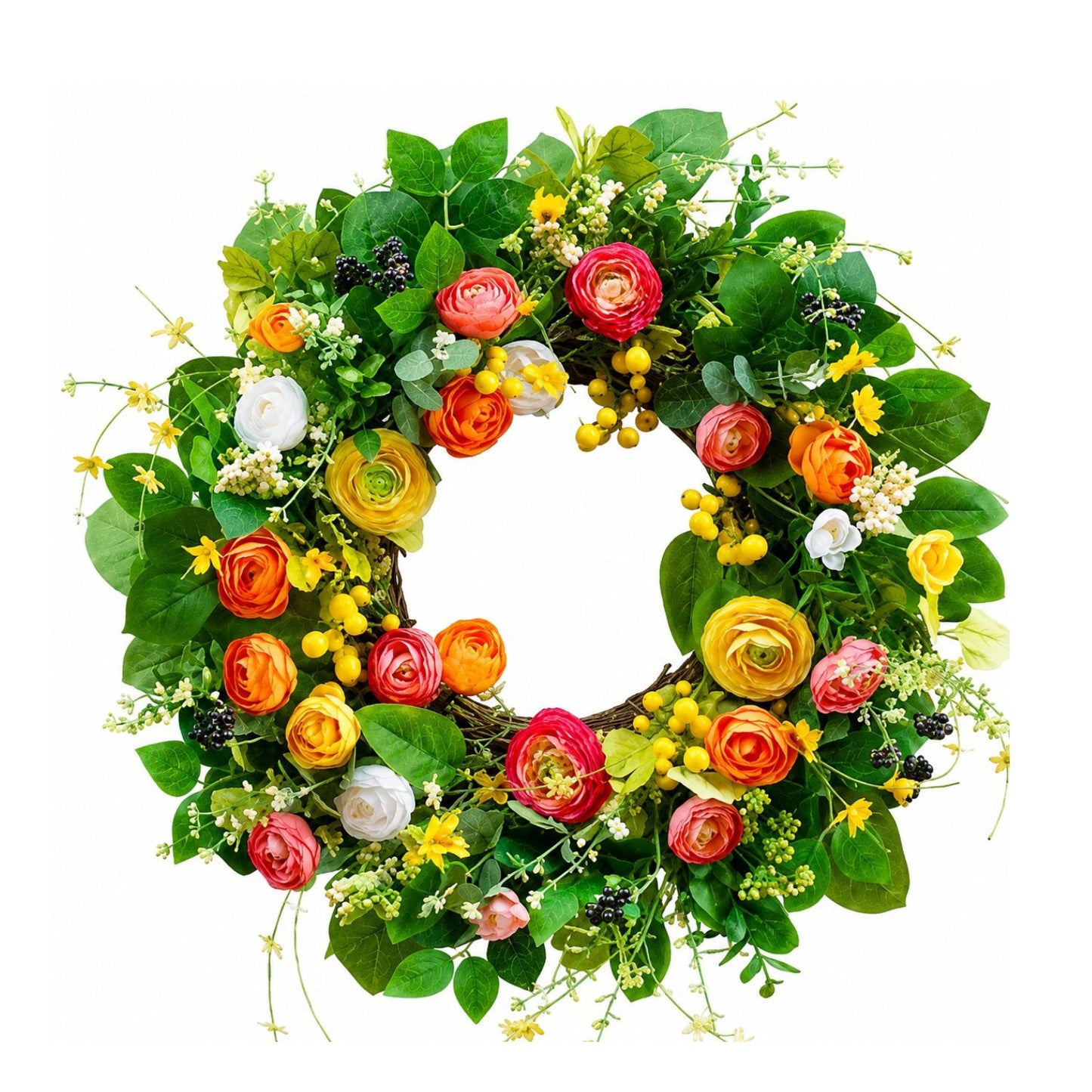 Home Collection Spring Summer Front Door Wreath 26 Inch Seasonal Door Decor