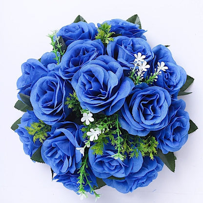 Pack of 2 Bouquets Silk Rose Flower Balls 10 Inch