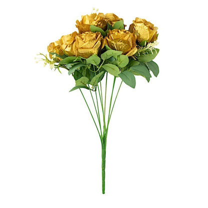 Home Collection 2 Bushes Artificial Silk Rose Flowers 18"